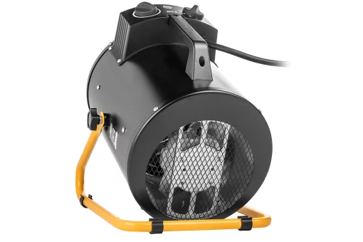 Теплова гармата електрична Neo Tools, 5кВт, 100м2, 366м3/год, 380В, нагрів. елемент - нерж. сталь, IPX4, чорний, 6.44кг