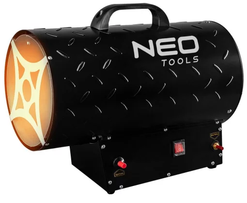 Теплова гармата газова Neo Tools, 30кВт, 300м2, 1000м3/год, чорний, 5.9кг