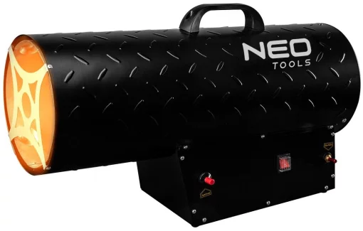 Теплова гармата газова Neo Tools, 50кВт, 500м2, 1000м3/год, чорний, 7.5кг