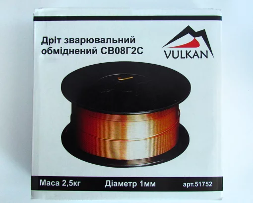 Дріт зварюв. обмід. 1,0мм/2,5кг (катушка-пластік) СВ08Г2С