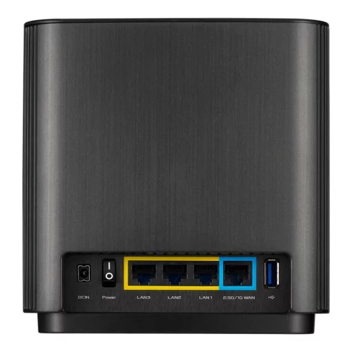 Система WiFi-Mesh ASUS ZenWiFi XT8 v2 AX6600, 3xGE LAN, 1x2.5GE WAN, 1xUSB3.1, 2мод, чорний, EU-UK