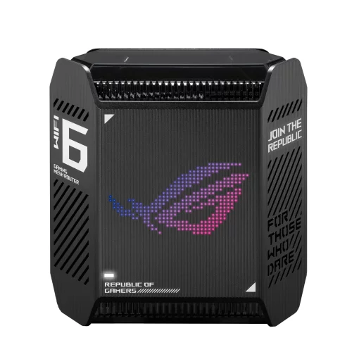 Система WiFi-Mesh ASUS ROG Rapture GT6 AX10000, 3xGE LAN, 1x2.5GE WAN, 1xUSB 3.2, 1мод, чорний