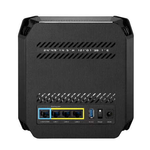 Система WiFi-Mesh ASUS ROG Rapture GT6 AX10000, 3xGE LAN, 1x2.5GE WAN, 1xUSB 3.2, 1мод, чорний