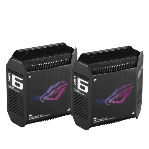 Система WiFi-Mesh ASUS ROG Rapture GT6 AX10000, 3xGE LAN, 1x2.5GE WAN, 1xUSB 3.2, 2мод, чорний