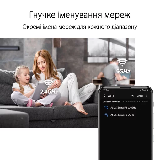 Система WiFi-Mesh ASUS ZenWiFi XD4 PLUS AX1800, 1xGE LAN, 1xGE WAN, 1мод, чорний