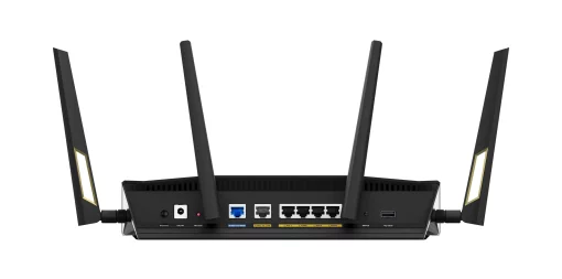 Маршрутизатор ASUS RT-AX88U PRO AX6000, 4xGE LAN, 2.5xGE WAN, 1x2.5GE WAN/LAN, 1xUSB3.2, 1xUSB2.0, MESH