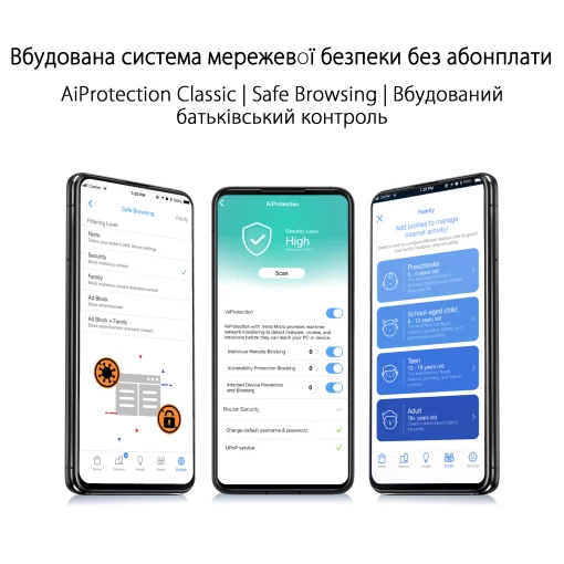 Маршрутизатор ASUS RT-AX57 GO AX3000, 4xGE LAN, 1xGE WAN, MESH EU-UK
