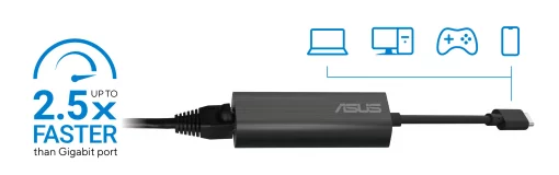 Мережевий адаптер ASUS USB-C2500 v2, 1x2.5GE, USB3.2