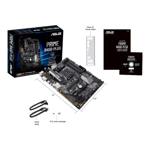 Материнcька плата ASUS PRIME B450-PLUS sAM4 B450 2xDDR4 HDMI DVI ATX