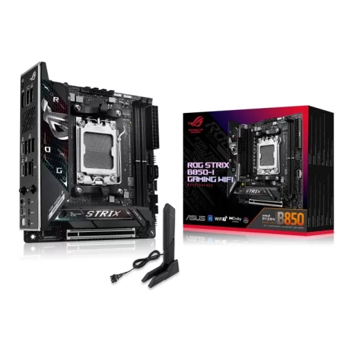 Материнcька плата ASUS ROG STRIX B850-I GAMING WIFI sAM5 B850 2xDDR5 M.2 HDMI USB Type-C WiFi BT mITX