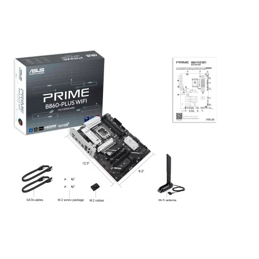 Материнcька плата ASUS PRIME B860-PLUS WIFI s1851 B860 4xDDR5 M.2 DP HDMI Wi-Fi BT ATX
