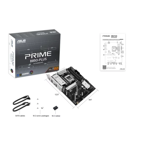 Материнcька плата ASUS PRIME B850-PLUS sAM5 B850 4xDDR5 M.2 HDMI DP ATX