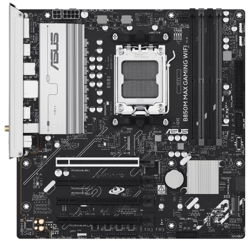 Материнcька плата ASUS B850M MAX GAMING WIFI sAM5 B850 4xDDR5 M.2 HDMI DP WiFi BT mATX