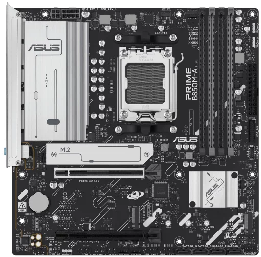 Материнcька плата ASUS PRIME B850M-A-CSM sAM5 B850 4xDDR5 M.2 HDMI DP mATX
