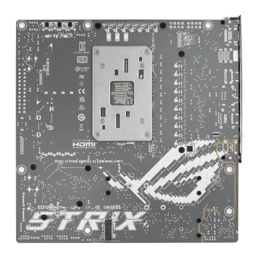 Материнcька плата ASUS ROG STRIX B850-G GAMING WIFI sAM5 B850 4xDDR5 M.2 HDMI DP WiFi BT mATX білий