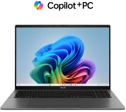 Ноутбук ASUS Vivobook S 16 S3607QA-PL006W 16" 2.5K IPS, Snapdragon X1 26 100, 16GB, F1TB, UMA, Win11, Сірий