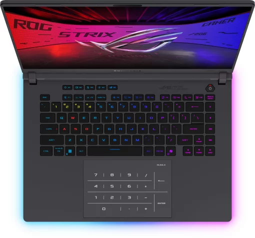 Ноутбук ASUS ROG Strix G16 G615JH-RV082 16" FHD+ IPS, Intel i5-13450HX, 16GB, F512GB, NVD5050-8, NoOS, Сірий