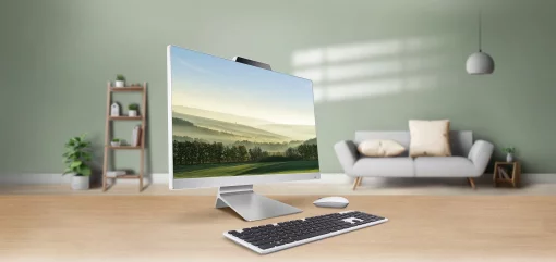 Комп'ютер персональний моноблок ASUS M3702WFAT-WPF0030 27" FHD AG Touch, AMD R5-7520U, 8GB, F1TB, UMA, WiFi, кл+м, Без ОС, білий