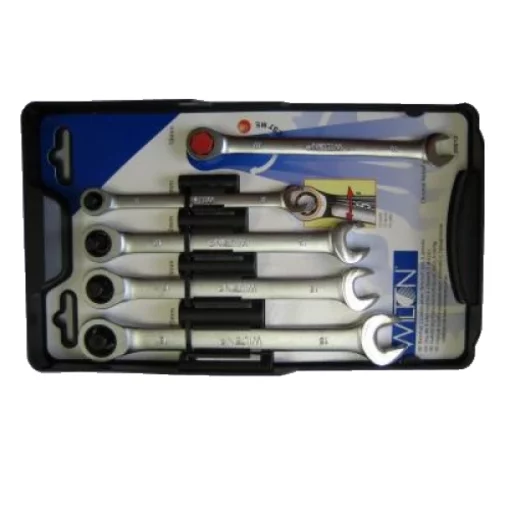 Комбінований тріскачний гайковий ключ в наборі 5 шт., розміри: 8-10-12-13-15, CrV