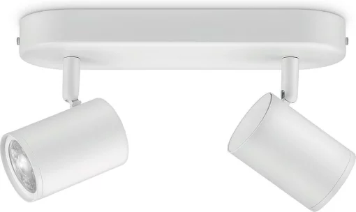 Світильник точковий накладний розумний WiZ IMAGEO Spots, 2х5W, 2200-6500K, RGB, Wi-Fi, білий