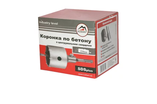 Коронка + 68мм в зборі, бетон, цегла