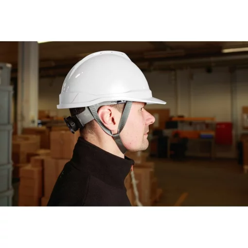 Каска захисна Neo Tools, пластик ABS, пряжка для регулювання, білий