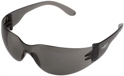 Окуляри захисні Neo Tools протиосколкові, тоновані, клас захисту F, сірий темний
