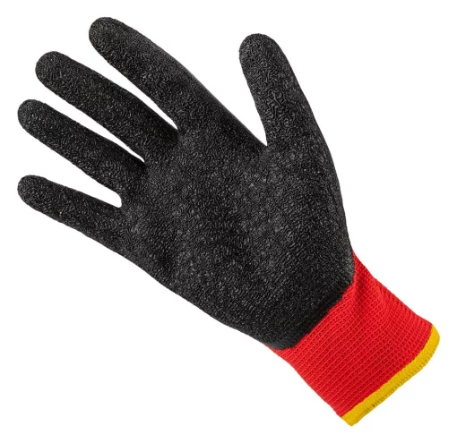 Рукавички робочі Neo Tools поліестер з латексним покриттям, р.10, червоно-чорний 12шт