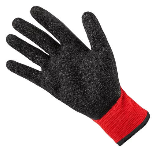 Рукавички робочі Neo Tools поліестер з латексним покриттям, р.11, червоно-чорний 12шт