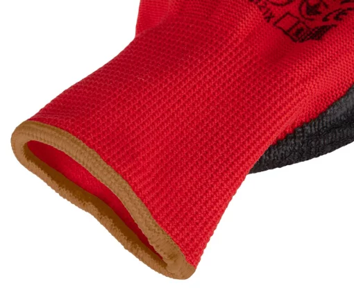 Рукавички робочі Neo Tools поліестер з латексним покриттям, р.9, червоно-чорний 12шт