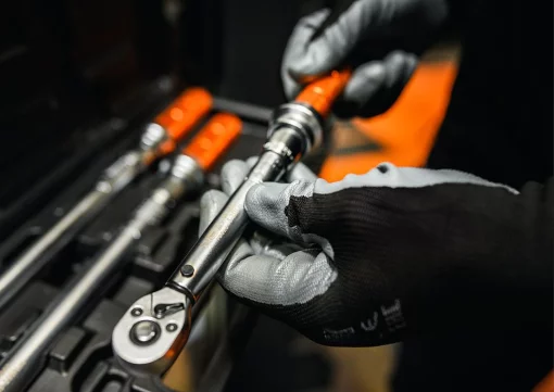 Рукавички робочі Neo Tools поліестер з нітриловим покриттям, р.10, сіро-чорний 12шт