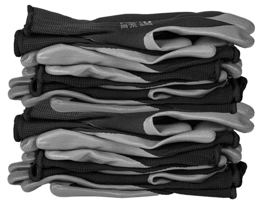 Рукавички робочі Neo Tools поліестер з нітриловим покриттям, р.11, сіро-чорний 12шт