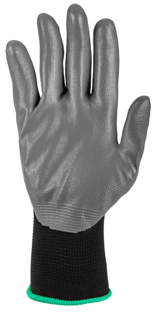 Рукавички робочі Neo Tools поліестер з нітриловим покриттям, р.8, сіро-чорний 12шт