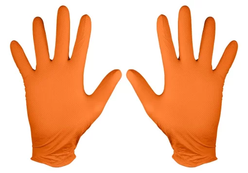 Рукавички робочі/медичні Neo Tools, перфоровані нітрилові, р.XL, помаранчевий, 50шт