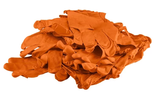 Рукавички робочі/медичні Neo Tools, перфоровані нітрилові, р.XL, помаранчевий, 50шт