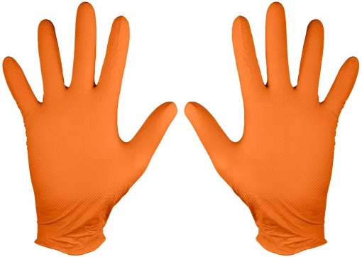 Рукавички робочі/медичні Neo Tools, перфоровані нітрилові, р.XL, помаранчевий, 50шт