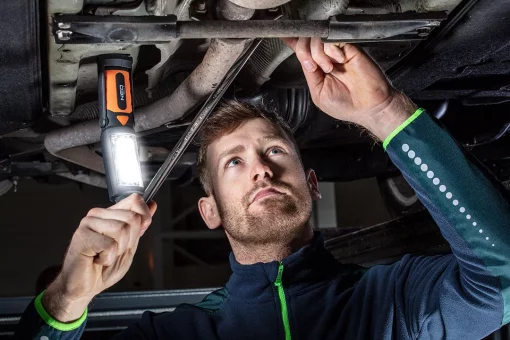 Ліхтар інспекційний на батарейках Neo Tools, AAх3, 300лм, 3Вт, 2в1, гачок 360°, магніт