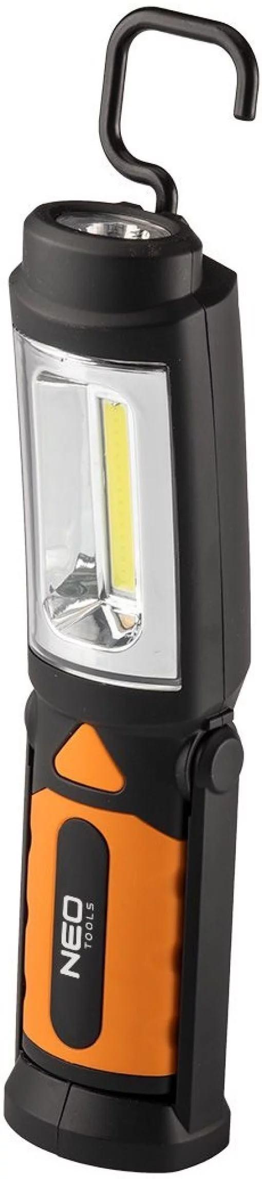 Ліхтар інспекційний на батарейках Neo Tools, AAх3, 300лм, 3Вт, 2в1, гачок 360°, магніт