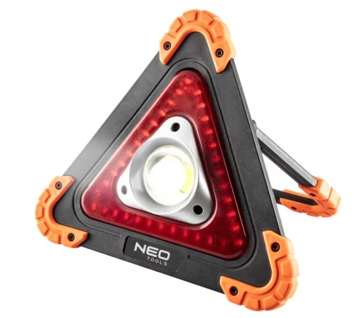 Прожектор на батарейках Neo Tools, трикутний, ААх4, 22x220x45мм , 800лм, 10Вт, 3 функції освітлення, біле/червоне світло