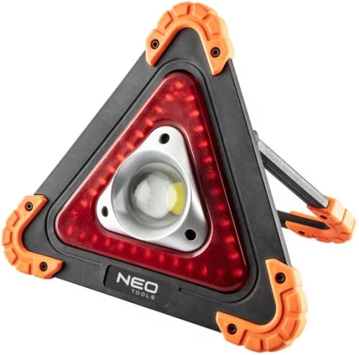 Прожектор на батарейках Neo Tools, трикутний, ААх4, 22x220x45мм , 800лм, 10Вт, 3 функції освітлення, біле/червоне світло