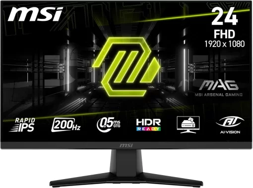 Монітор MSI 23.8" MAG 242F HDMI, DP, Audio, IPS, 200Hz, 0.5ms, sRGB 115%, FreeSync
