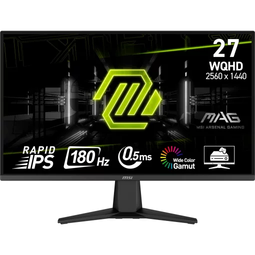 Монітор MSI 27" MAG 275QF 2xHDMI, DP, Audio, IPS, 2560x1440, 180Hz, 0.5ms, sRGB 101%, AdaptiveSync