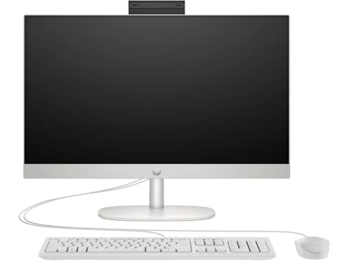 Комп'ютер персональний моноблок HP 245-G10 23.8" FHD IPS AG, AMD R5-7520U, 16GB, F512GB, UMA, WiFi, кл+м, 3р, DOS, білий