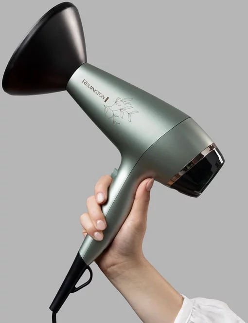 Фен Remington Botanicals, 2300Вт, 3 режими, дифузор, іоніз-я, хол. обдув, м'ятний