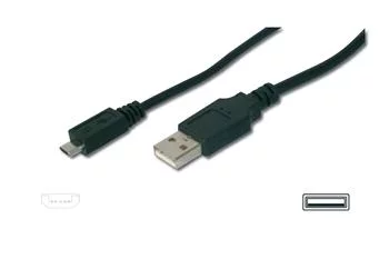 Кабель DIGITUS USB 2.0 (AM/micro B) 1м, чорний
