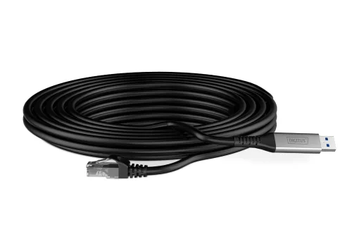 Кабель DIGITUS Ethernet USB-A - RJ45 CAT 6A S/FTP, 1 Gbit/s, 2m, LSZH