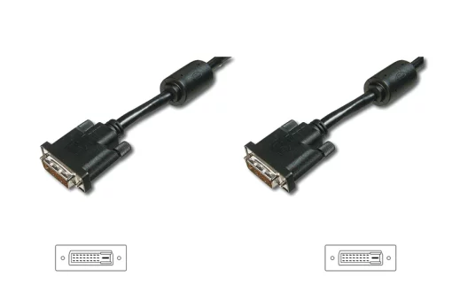 Кабель DIGITUS DVI-D dual link (AM/AM) 3м, чорний