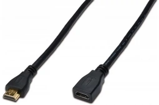 Кабель DIGITUS HDMI (M/F), High speed/Ethernet, 5м, чорний