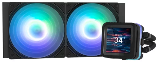 Система рідинного оxолодження  Zalman Alpha 2DS A24 ARGB, LGA1851, 1700, 1200, 115x, AM5, AM4, TDP 320W, чорний