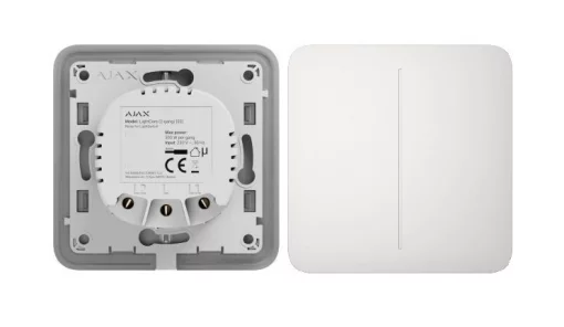 Вимикач двоклавішний Ajax LightSwitch білий